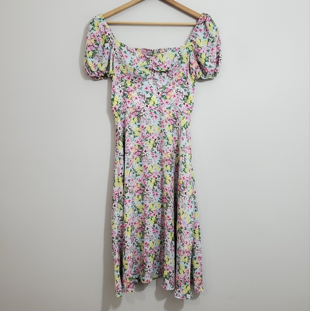 Maison Tara Floral Print Cottagecore Midi Dress